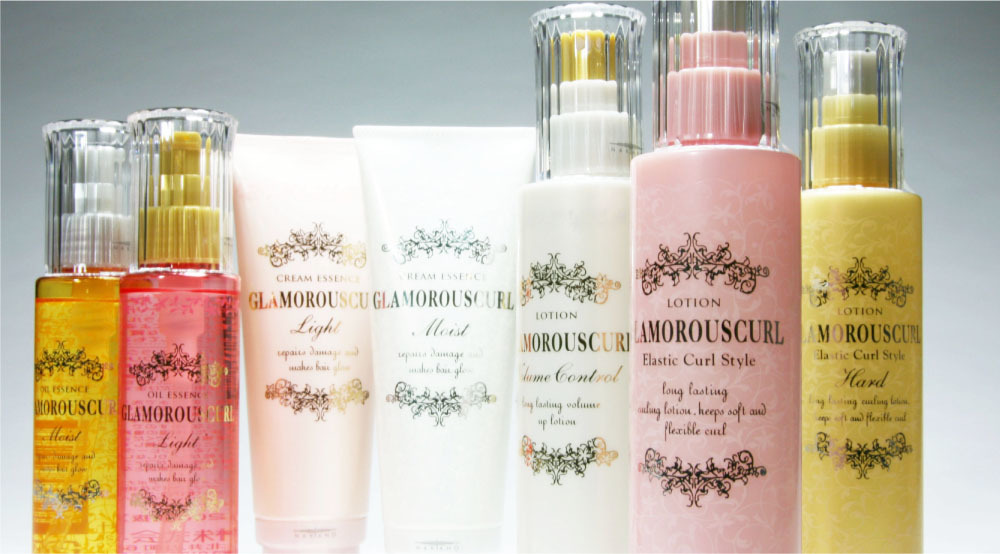 女性向けヘアスタイリング剤のパッケージデザイン