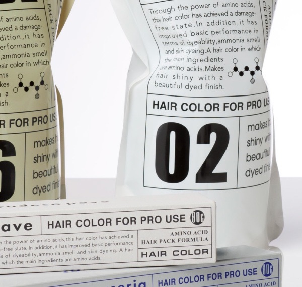 英字新聞をイメージしたヘアカラー剤のパッケージデザイン